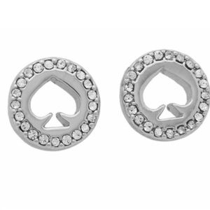 KATE SPADE Spot The Spade Halo Pave Earrings